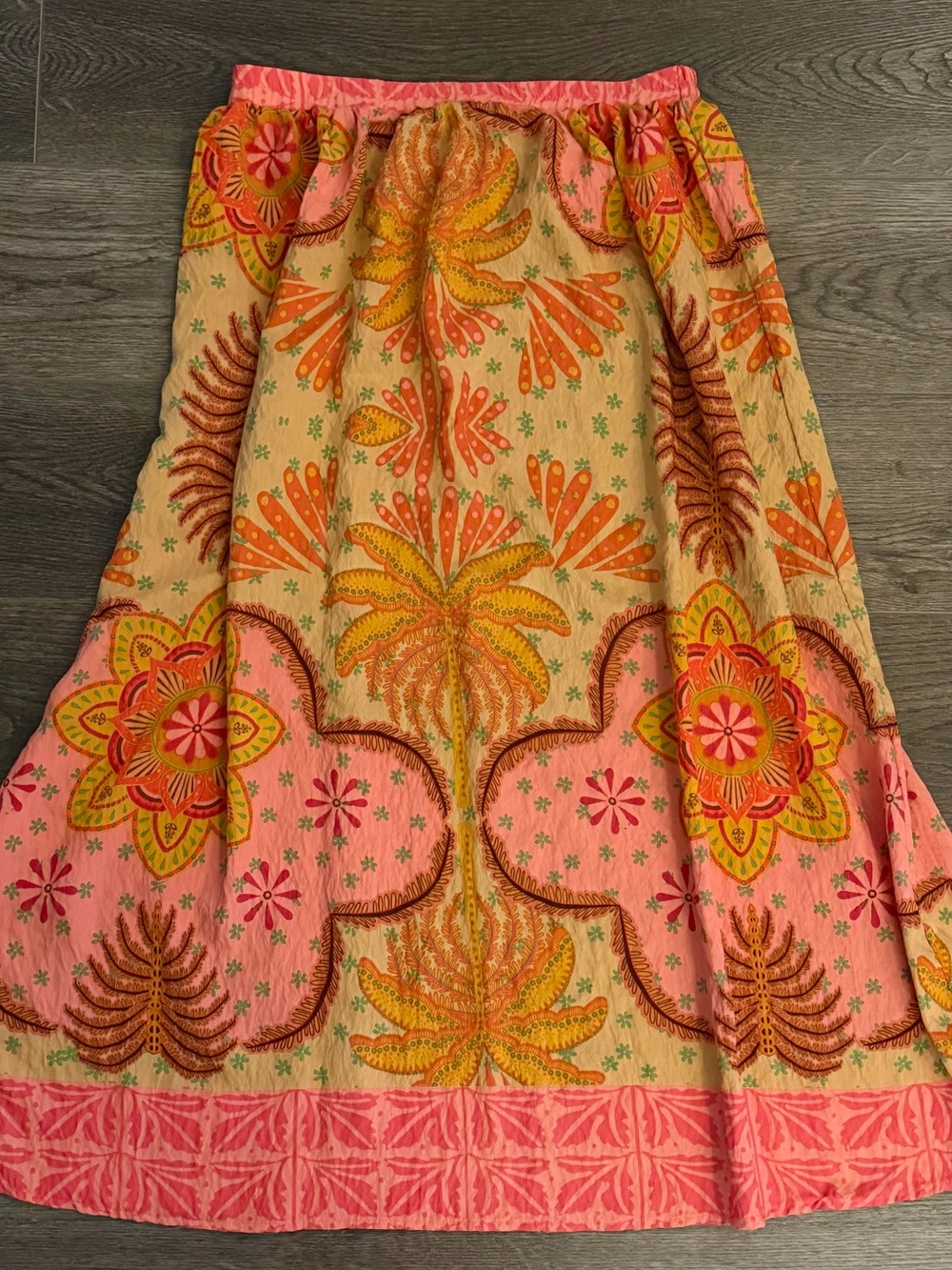 Calypso St. Barth • Boho Floral Print Maxi Skirt